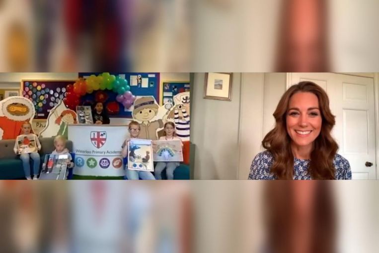  Kate Middleton dons $69 cabbage-print dress in virtual assembly for students