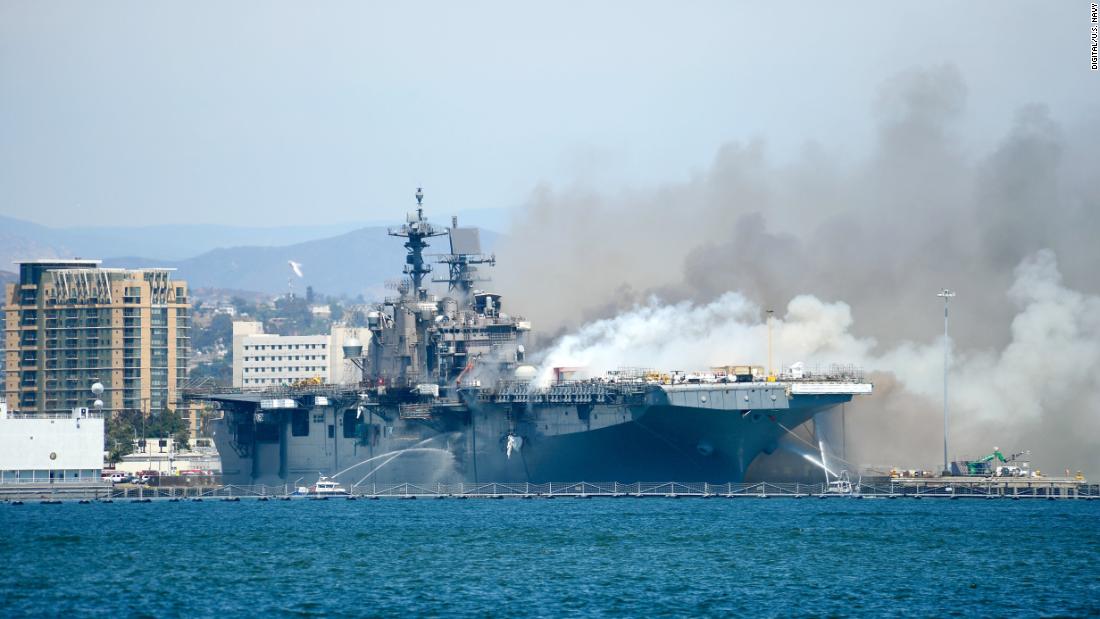  Sailor questioned over fire aboard USS Bonhomme Richard