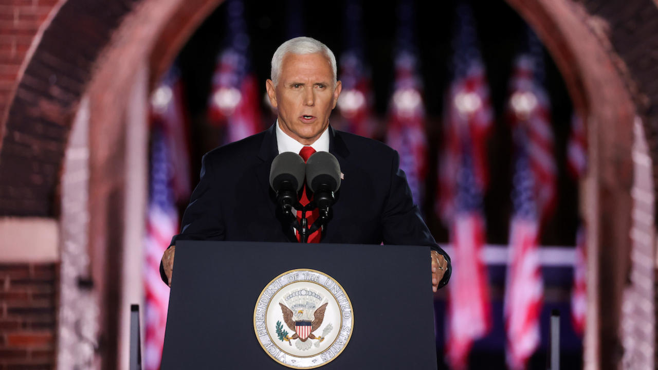  US Vice President Pence stresses law-and-order message in convention speech