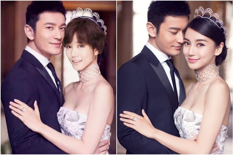 Singer Xu Fei draws flak for replacing Angelababy with herself in Huang Xiaoming’s wedding photo