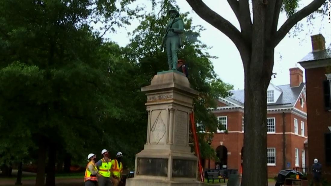  A Confederate statue is coming down today in the Virginia city of deadly ‘Unite the Right’ violence