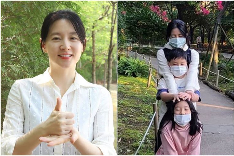  Jewel In The Palace actress Lee Young-ae enjoys a day out with her twins