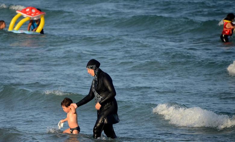  Activists protested after women fined for wearing Burkini in France