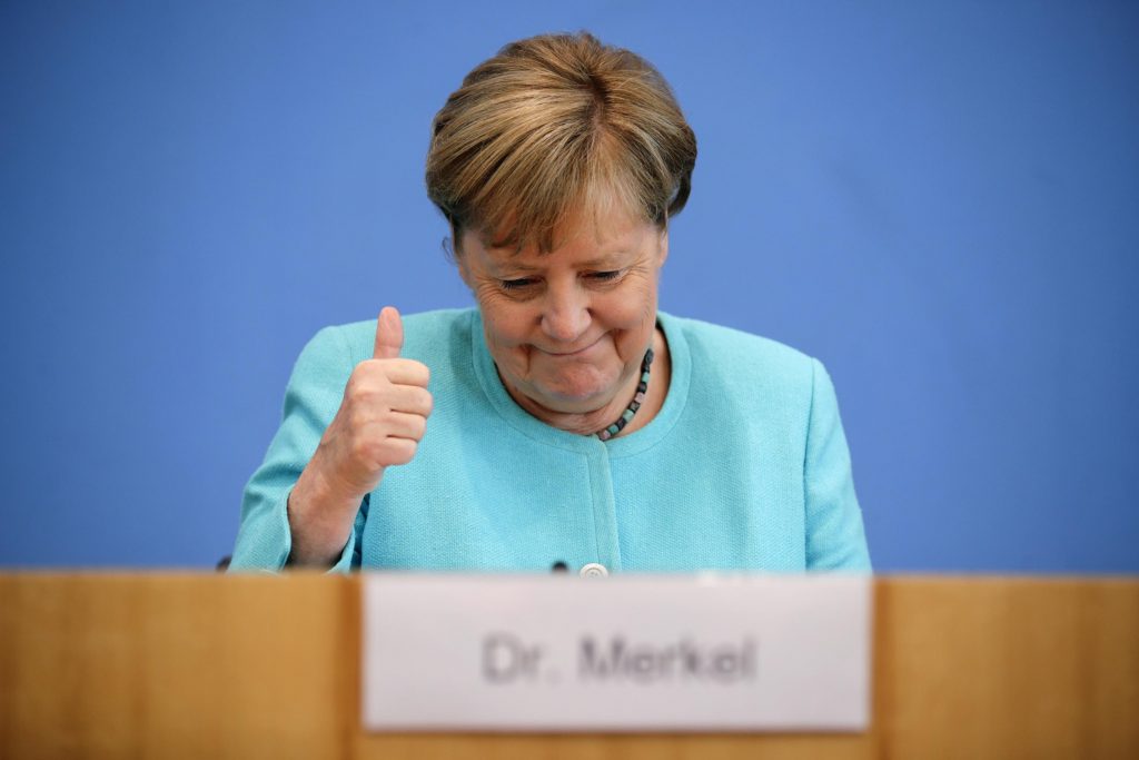German Chancellor Merkel says pipeline agreement good for Ukraine