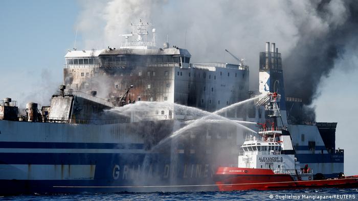  Search For Ferry Fire Survivors Resumed