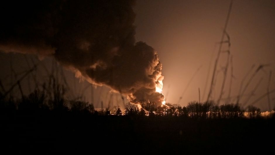 Ukrainian oil tankers destroyed by Russian forces