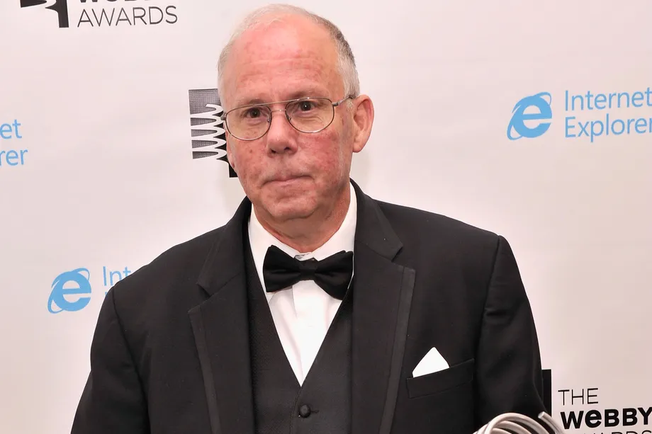 Wilhite after winning a Webby Lifetime Achievement award