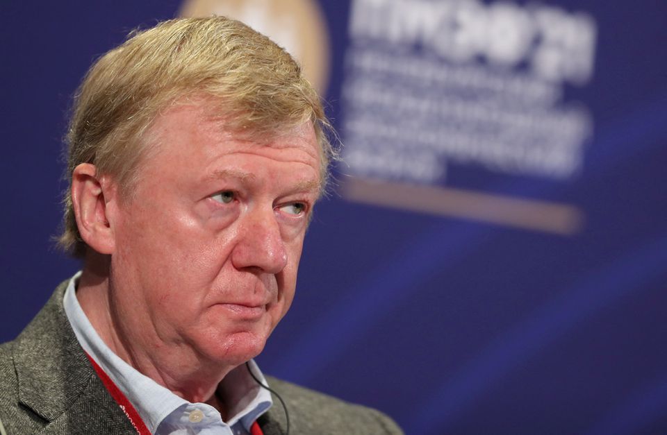 Kremlin official Anatoly Chubais who quit the job