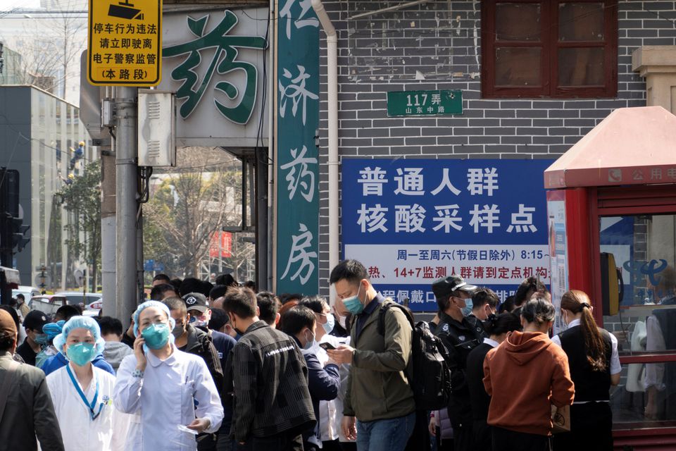 People walking on road in mainland china