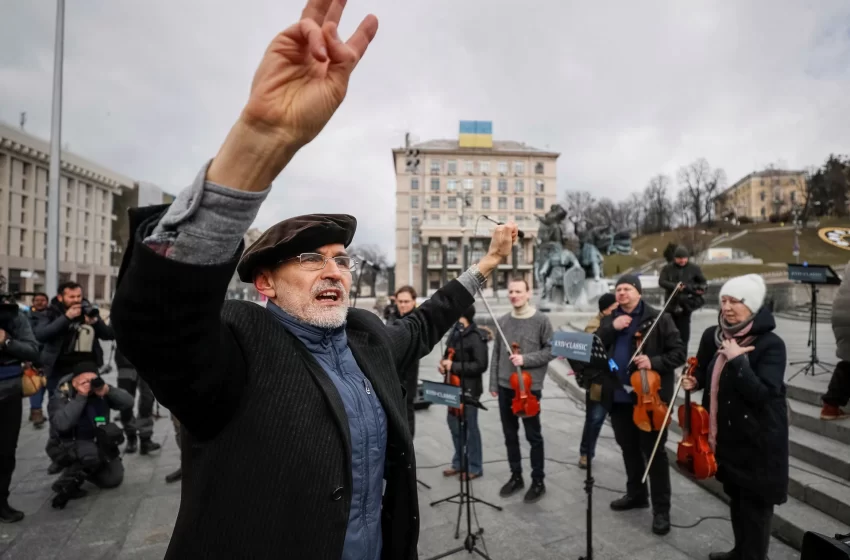  Orchestra Played Ukrainian National Anthem In Kyiv