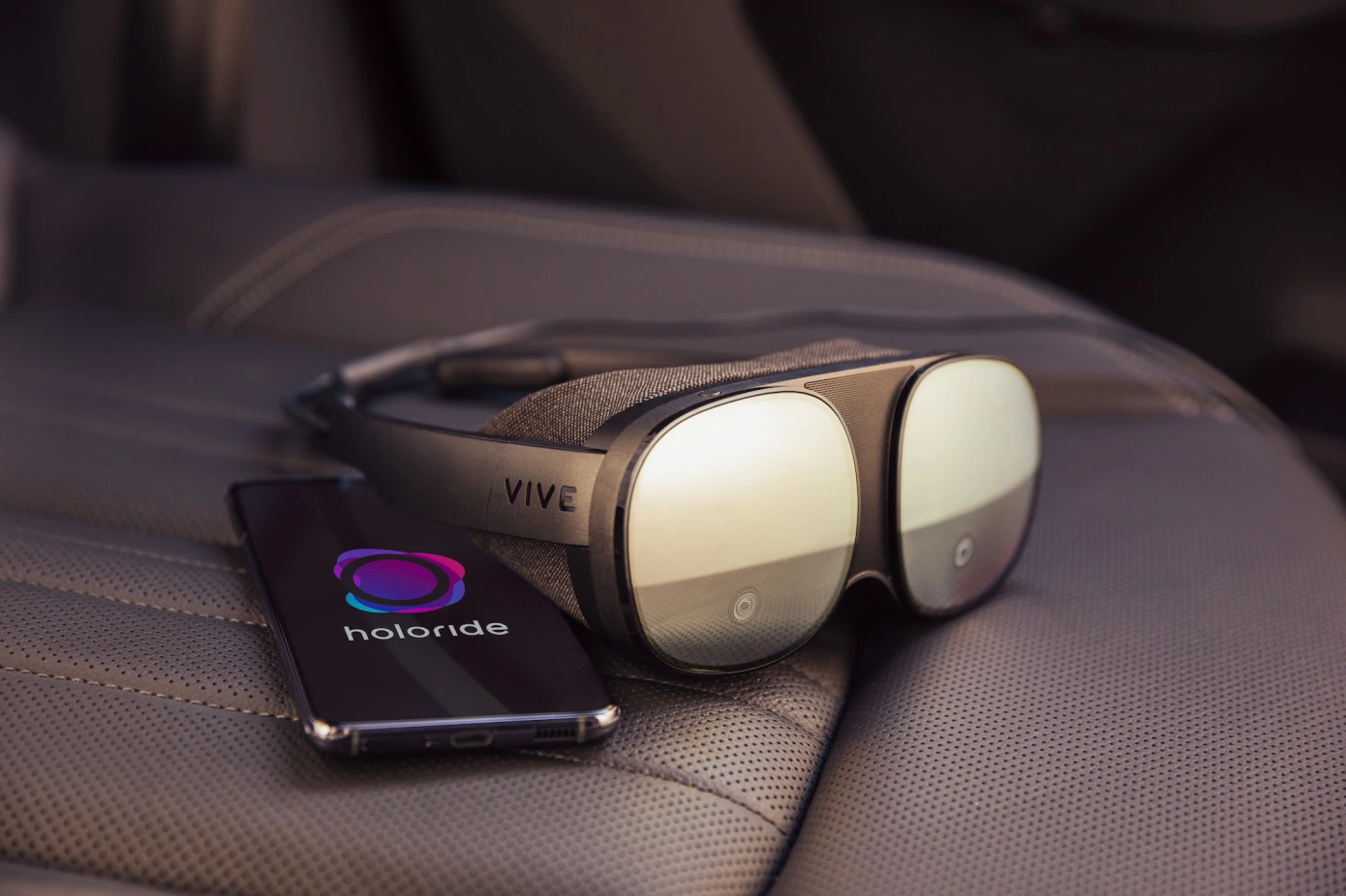 Holoride's Virtual Reality glasses with smartphone