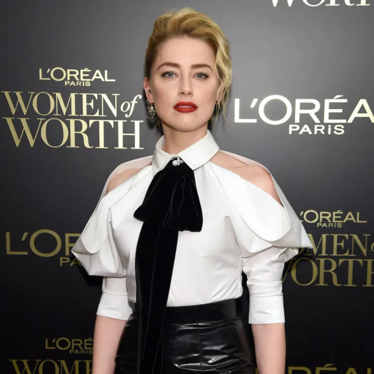 amber heard in pre oscar party