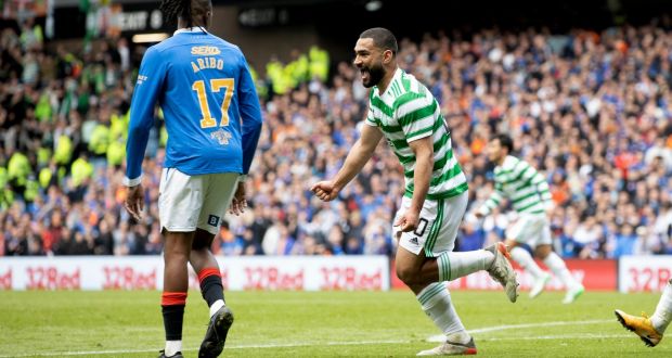 Celtic’s Cameron Carter-Vickers celebrates his goal