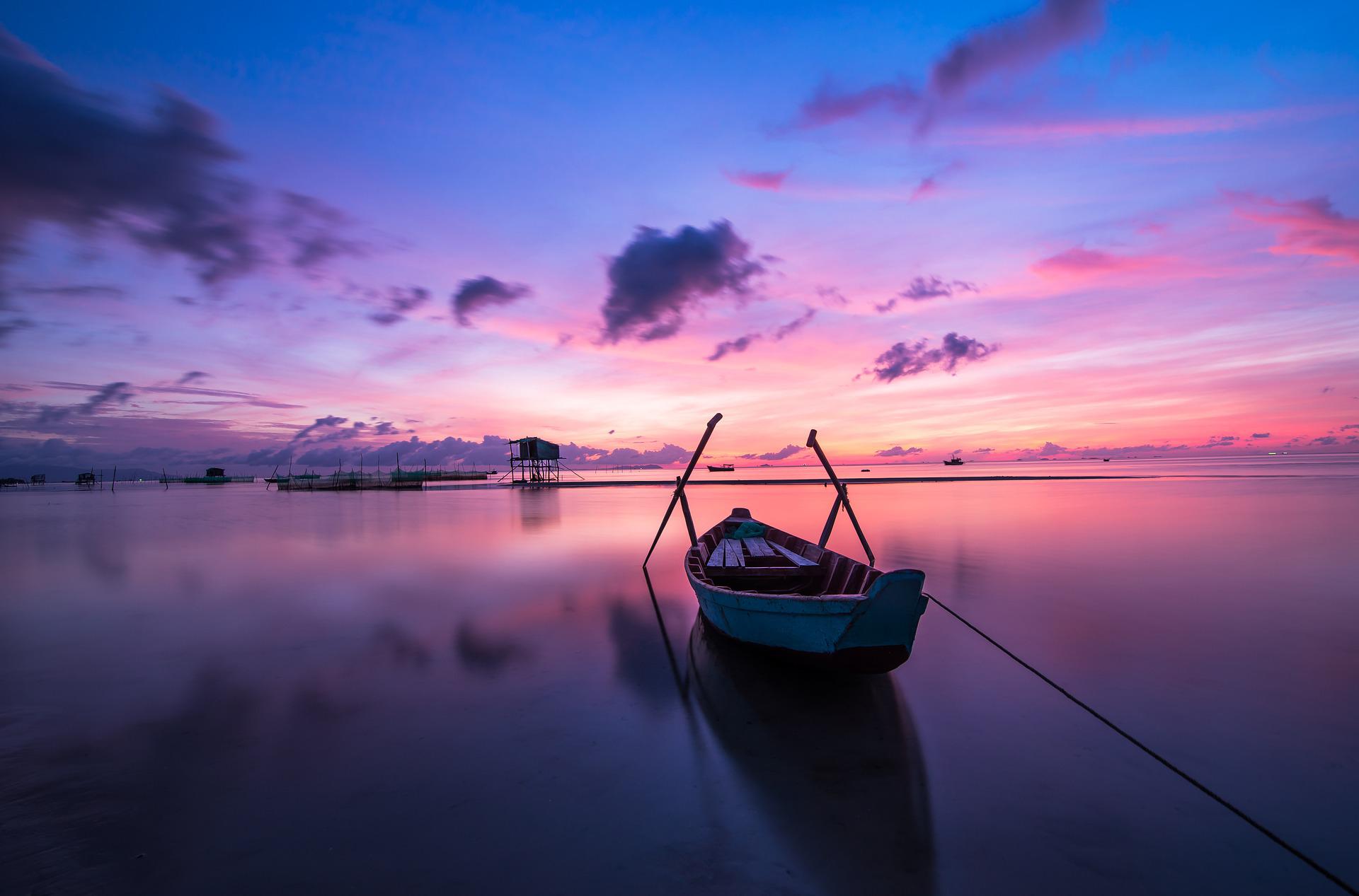 A boat on water