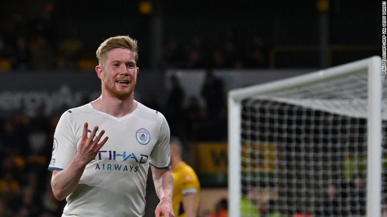  ‘Perfect’ Kevin De Bruyne scores four as Manchester City move to brink of title