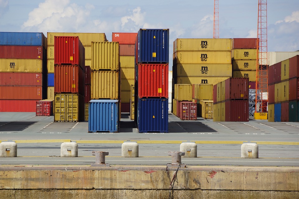 container on port