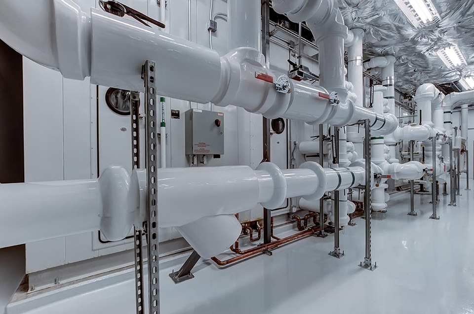 Piping for fluid controls in industry