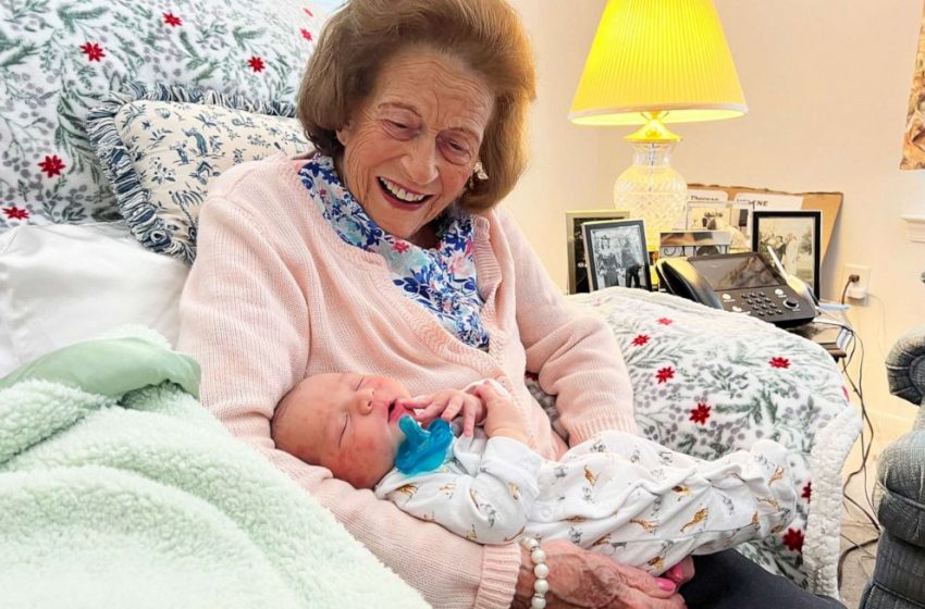  99-Year-old Woman Meets her 100th Great-Grandchild