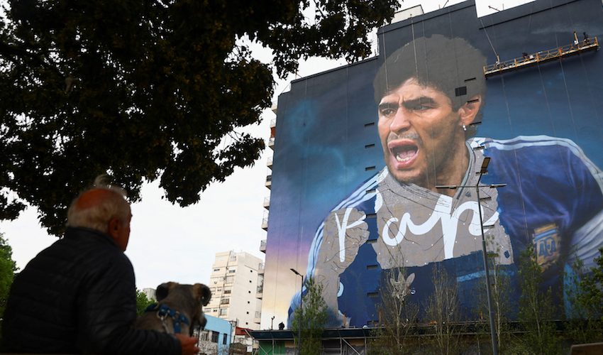  Giant Mural Commemorates Maradona