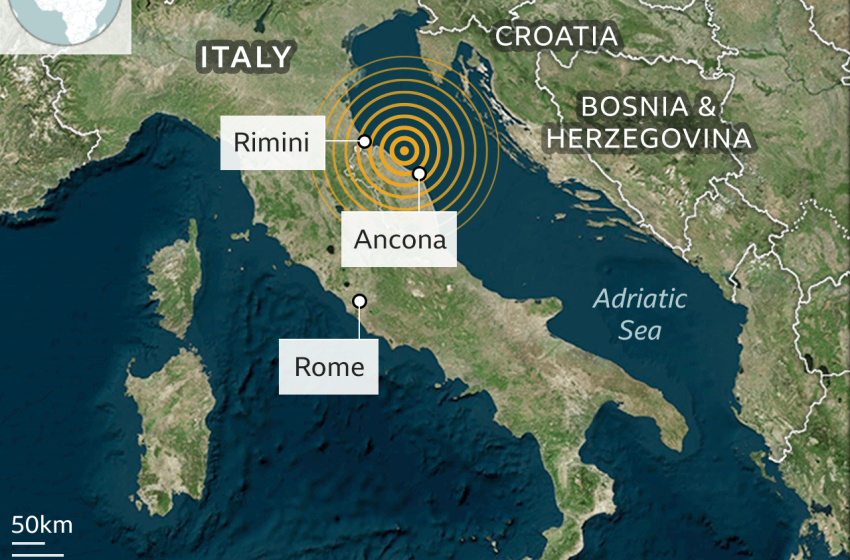  Earthquake of Magnitude 5 Hits Italy