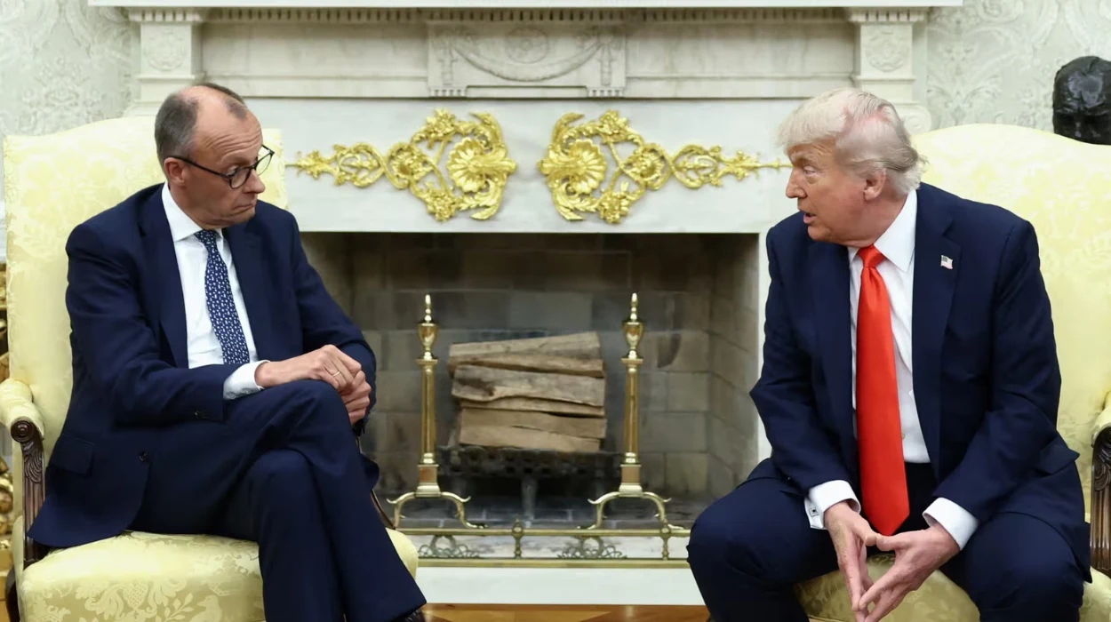 German Chancellor Merz gifts Trump grandfather's birth certificate