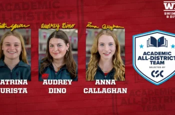 Women’s swim & dive earns 3 academic all-district spots
